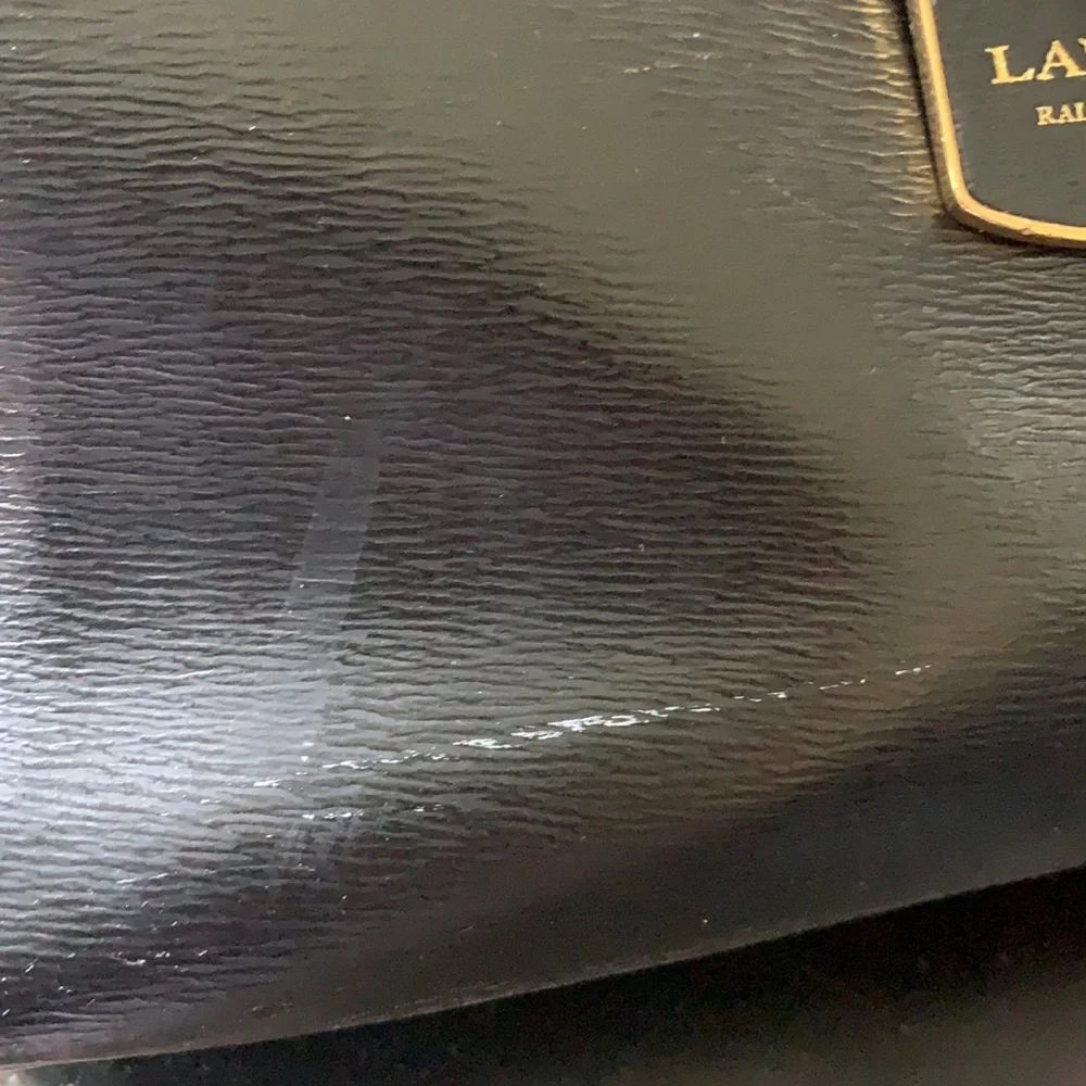 Lauren Ralph Lauren Black Laptop Work Tote Bag